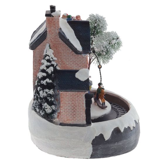 Фигурка декоративная &quot;Рождество&quot; (4 мелодии, подсвет, движ, 3xAA н/п, +USB), L19 W18 H22 см