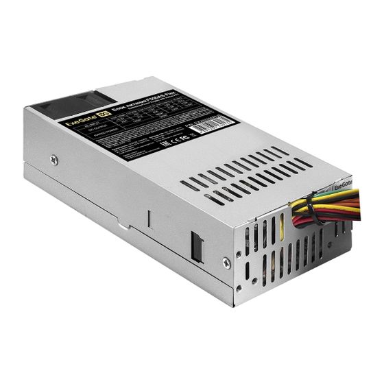 Блок питания 500W Flex ATX ExeGate F500AS 4cm fan 24pin 4+4pin PCI-E 3xSATA 2xIDE (EX292235RUS)