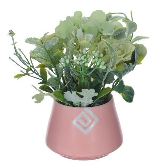 Цветочная композиция, L19 W15,5 H20,5 см, 1 штука, дизайн микс