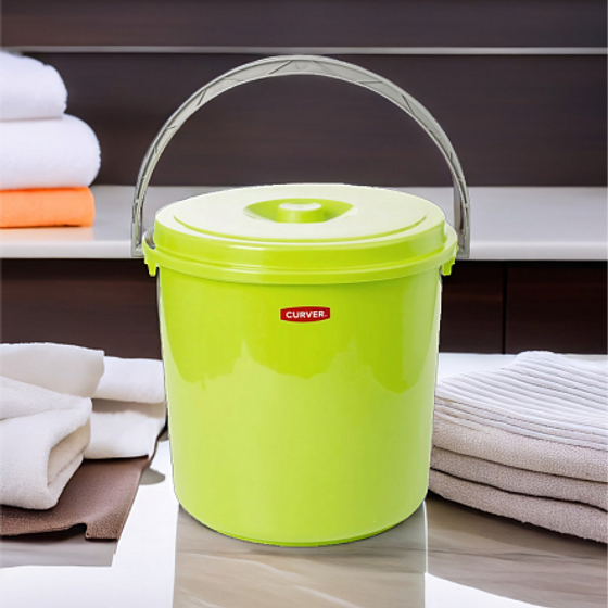 Ведро с крышкой 16л светло-зеленое