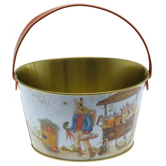 Изделие декоративное &quot;Ведерко пасхальное&quot;, L19 W19 H10,5 см