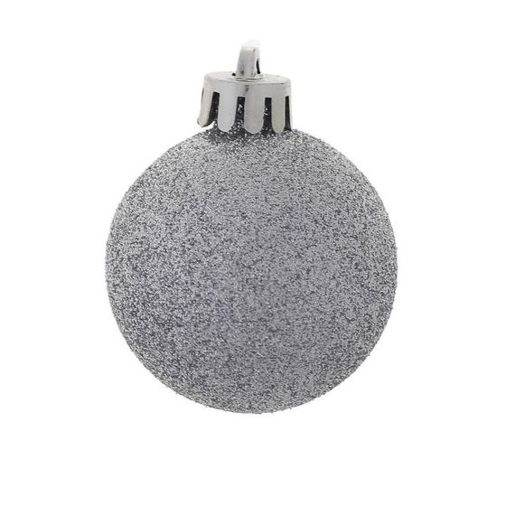 Набор из 20шт, Украшение новогоднее Шар &quot;Снежок серебряный&quot;, D3 см, L14,5 W11,5 H3 см
