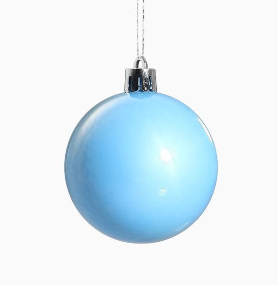 !09 Набор шаров пластик d-6 см, 12 шт &quot;Сказочные узоры&quot; орбита, голубой