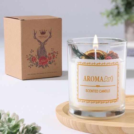 Свеча ароматическая &quot;Aroma Art&quot;, страстная самба, круглая, 8х10,5 см