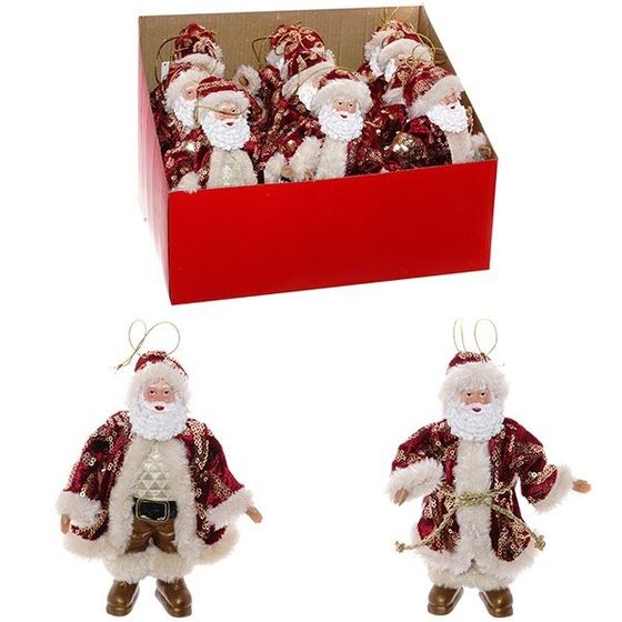 Украшение новогоднее &quot;Дед Мороз&quot; (блок 12 шт), L10 W4 H17 см, 2в.