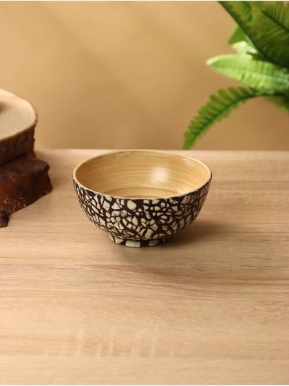Миска, 12×12×6 см, бамбук