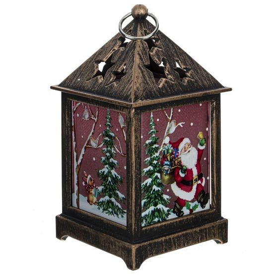 Изделие декоративное &quot;Фонарь&quot; (подсветка, 3xLR44), L6,5 W6,5 H12,5 см, 3в.