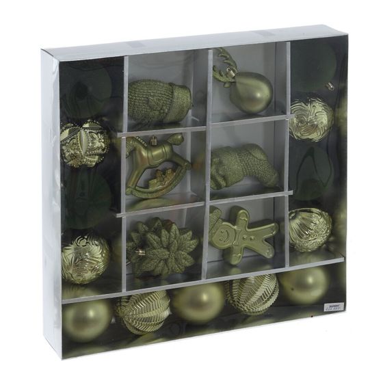 Набор из 20шт Украшение новогоднее "Шар", L40 W8 H40 см