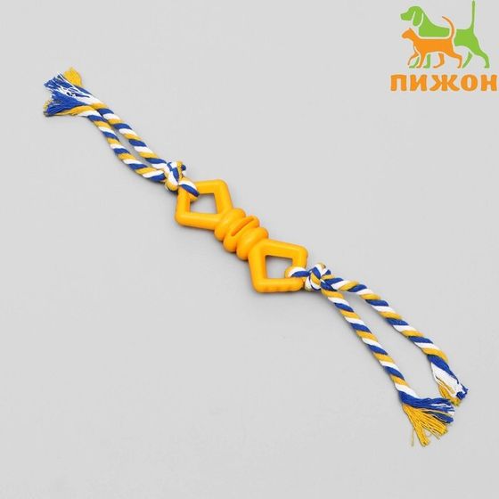 Игрушка жевательная с канатом &quot;Бантик&quot;, 11 см, микс цветов
