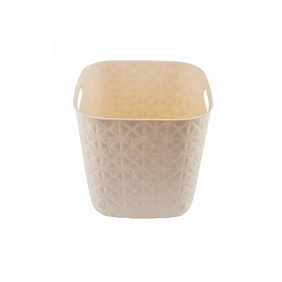 Корзина квадратная SOFTEX Q кремовая 15л