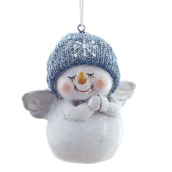 Фигурка декоративная подвесная "Снеговик",   L5,5 W4,5 H7,5 см, 2в.