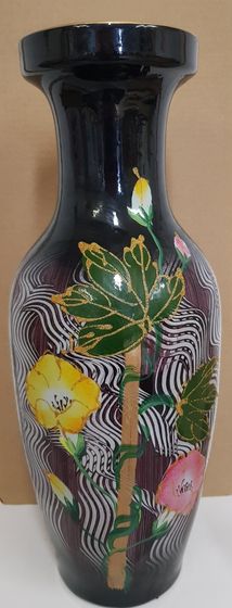 !09 Ваза "Роскошные цветы" цвет коричневый 55 см