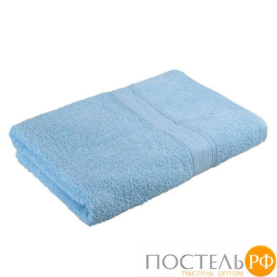 529698/9-3 Полотенце махровое с бордюром голубой. 70*140, 420гр/м2