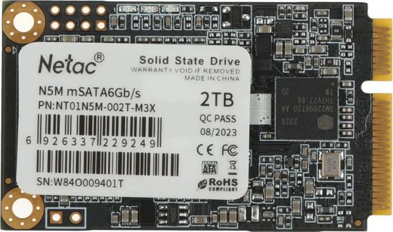 Накопитель SSD 2Tb Netac SATA-III NT01N5M-002T-M3X N5M mSATA