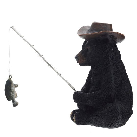 Фигурка декоративная "Медведь-рыбак", L11,5 W17 H13 см