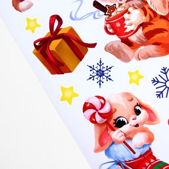 !09 Набор из 2-х наклеек: Интерьерная наклейка «Друзья», 29.7 × 42 см.