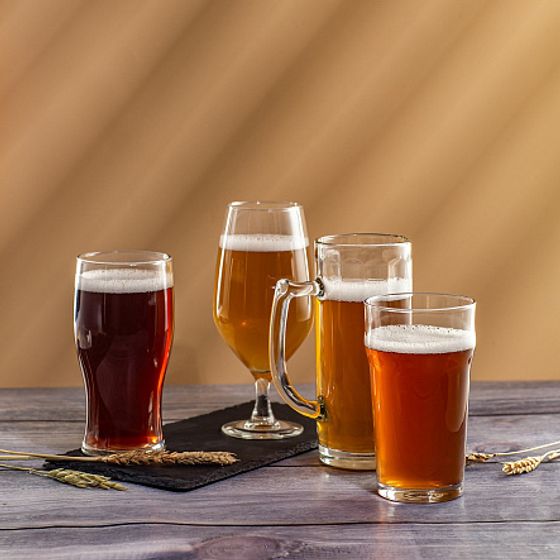 Набор стаканов ВРЕМЯ ДЕГУСТАЦИЙ КРАФТ БИР без декора 4шт