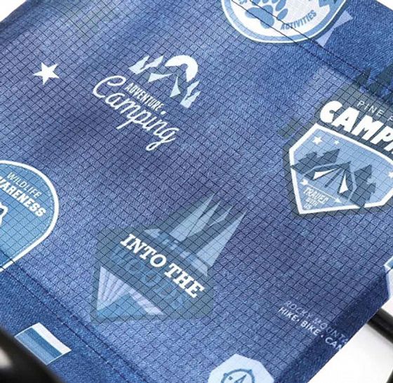 Стул со спинкой походный складной джинс