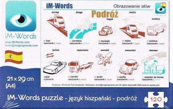 iM-Words iM-Words Puzzle 120 Hiszpański - Podróż