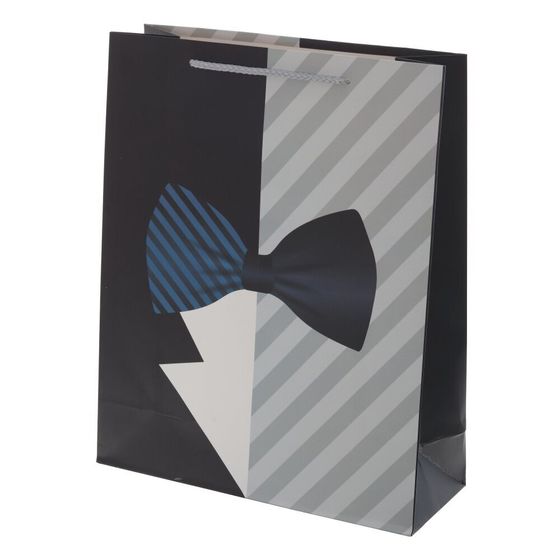 Пакет подарочный (бумага, плотность 210г/м2, блок микс 12шт), L26 W10 H32 см, 3в.