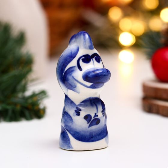 !09 Сувенир (набор 3 штуки) &quot;Дракончик Коржик&quot; гжель, 6,2 см