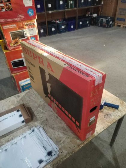 УЦЕНКА-Телевизор LED 43&quot; Supra STV-LC43LT00100F черный FULL HD-(после ремонта, плохая упаковка, без верхнего пенопласта)