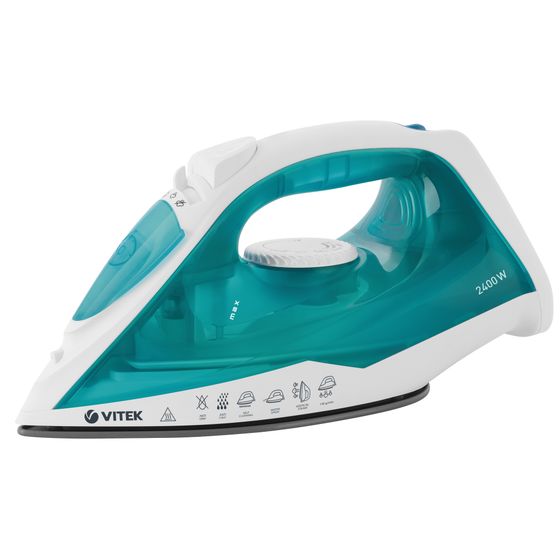 Утюг Vitek VT-8336 2400Вт белый/бирюзовый