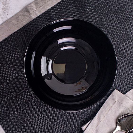 Столовый набор 19 предметов ДИВАЛИ черно-белый