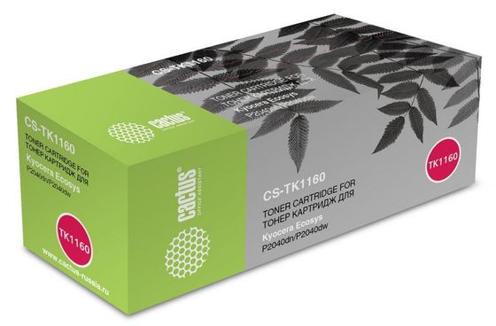 Картридж лазерный Cactus CS-TK1160 TK-1160 черный (7200стр.) для Kyocera Ecosys P2040dn/P2040dw
