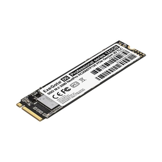 Накопитель SSD 120Gb ExeGate NextPro KC2000TP120 M.2 2280 PCI-E 3.0 x4 3D TLC (EX282317RUS)