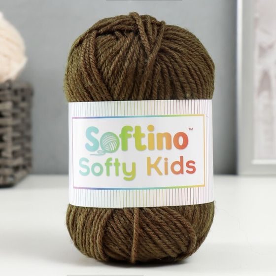 Пряжа 100% акрил &quot;Softy Kids&quot; 90м ±5м 50 гр цвет 59 болотный