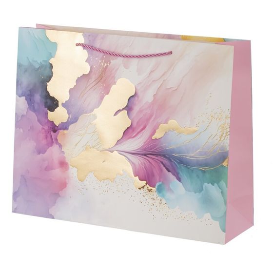 Пакет подарочный (бумага 210г/м2, блок микс 12шт), L39 W11 H30 см, 4в.