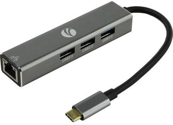 Разветвитель USB 3.0 Vcom DH311A 3порт. серый