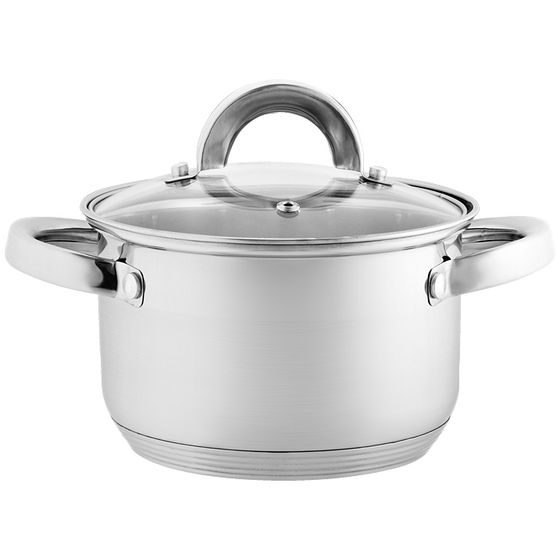 Кастрюля Webber BE-110/2 2.2л стек.кр серебристый