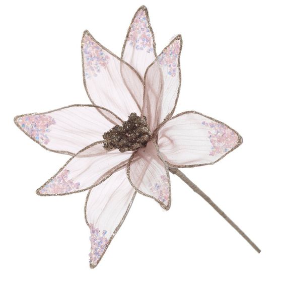 Цветок искусственный &quot;Пуансеттия&quot;, L20 W20 H36 см