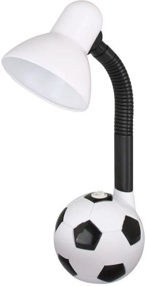 Лампа настольная Camelion KD-381 C01 (12607) 40Вт E27 на прищепке белый/черный