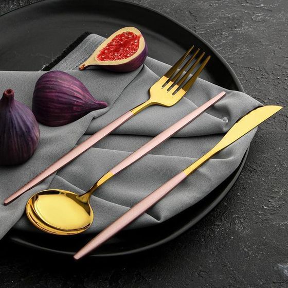 !09 Набор из трёх столовых приборов «Красота в каждой детали», 26,5 см