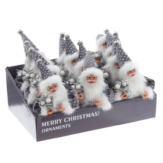 Дед Мороз подвесной, L10 W11 H13/13 см