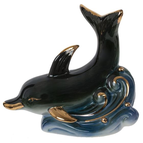 Фигурка декоративная "Дельфин", L12 W6 H10 см, 1 штука, дизайн микс