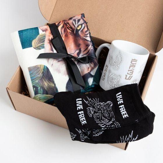 !09 Набор подарочный "Big boss" плед, носки, кружка