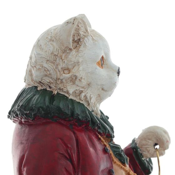 Фигурка декоративная &quot;Кот&quot; с часами, L14 W13 H41 см
