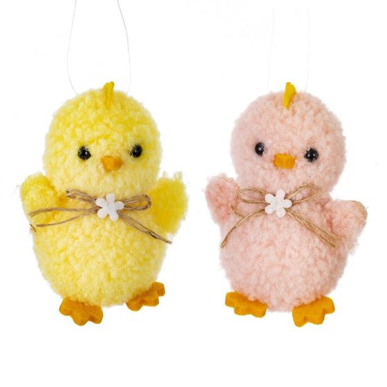 Фигурка декоративная &quot;Цыпленок&quot; (блок 12шт), L6 W4,5 H8 см, 2в.