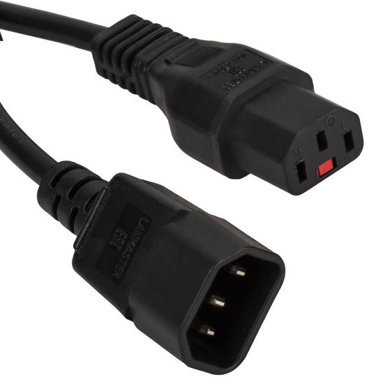 Шнур питания Lanmaster LAN-PP13/14-1.8-BK C13-С14 проводник.:3x0.75мм2 1.8м 220В 10А (упак.:1шт) черный