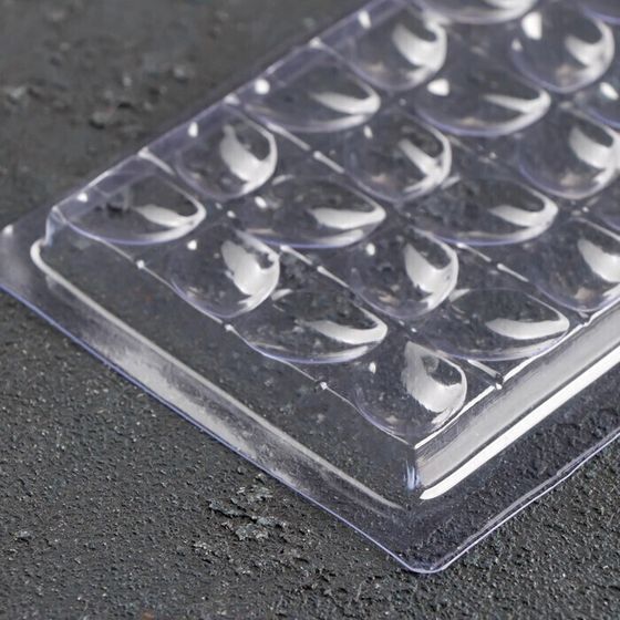 !09 НАБОР 2 ШТУКИ - Форма для шоколада и конфет «Ромбы», 18×8 см, цвет прозрачный