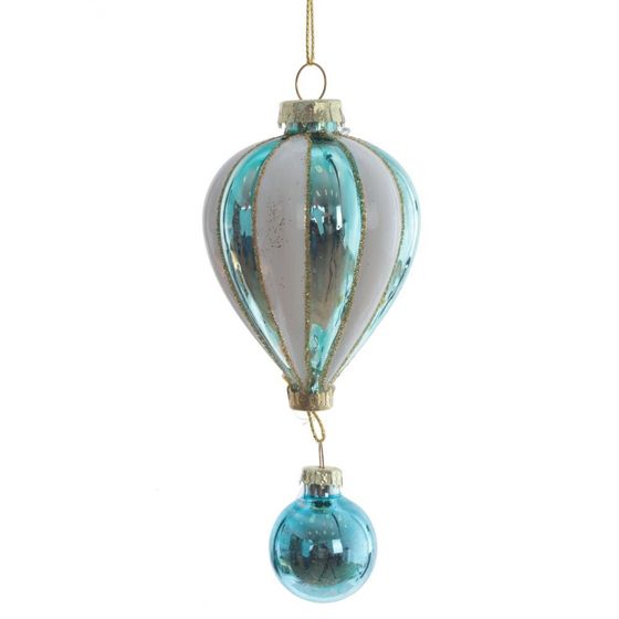 Украшение новогоднее "Воздушный шар", L5,5 W5,5 H14 см, 3в.