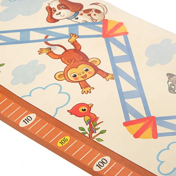 !09 Ростометр (набор 4 штуки) "Зверята" дерево, подъемник, 99х22,5 см