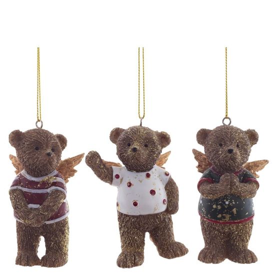 Изделие декоративное подвесное "Мишка", L5 W4 H8 см, 3в.