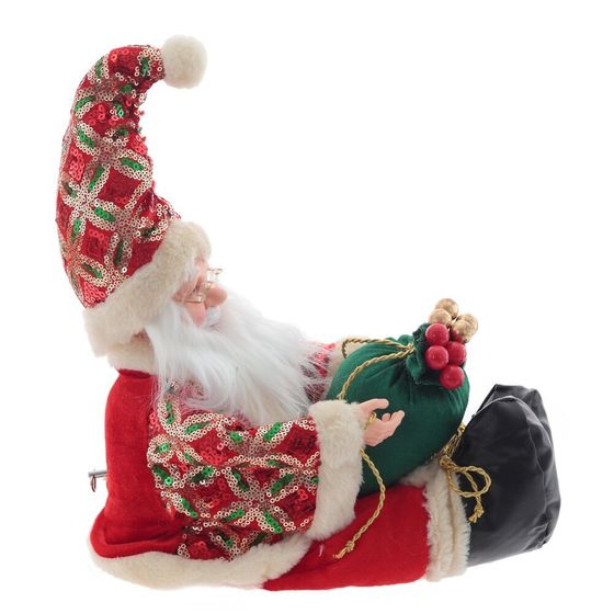 Дед Мороз (муз, движ), L17 W18 H50 см (полка 30 см.)