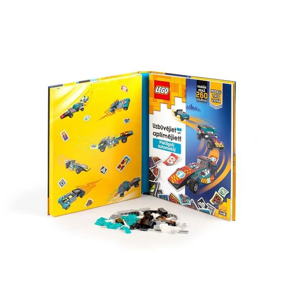 LEGO Iconic Activity Book Build And Stick: Custom Cars Латвийская конструкторская игрушка
