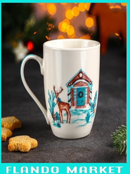 !09 Кружка «Зимняя сказка», 350 мл, фарфор